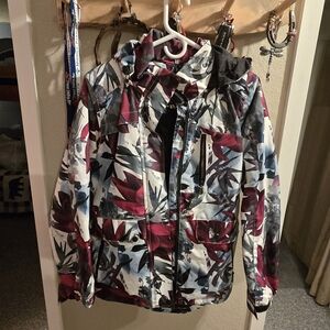 Arctix Women's Floral Ski Jacket - Burgundy and Silverish